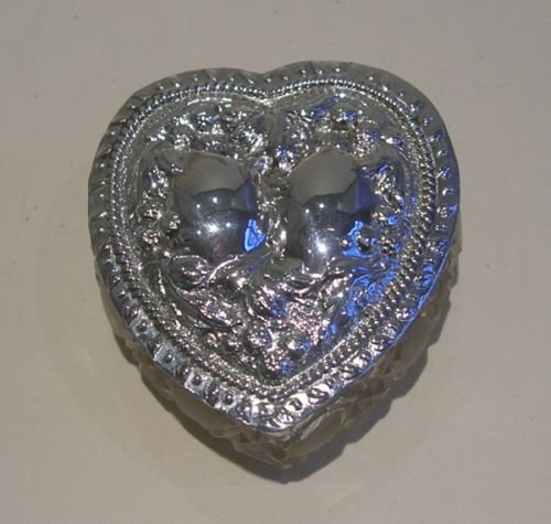 mall edwardian cut crystal and sterling silver heart shaped box