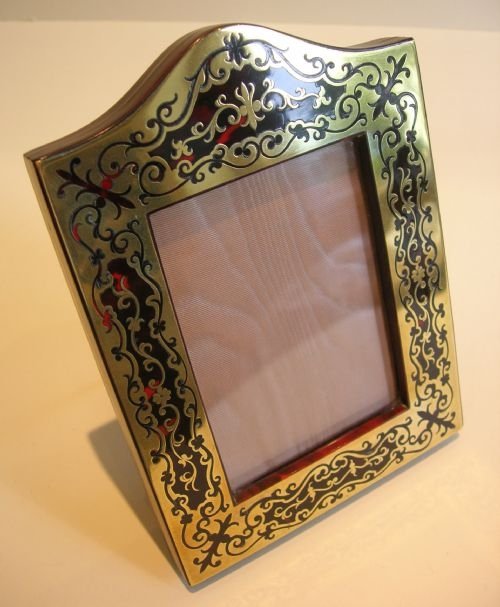 fine quality antique english boulle photograph frame by vickery london