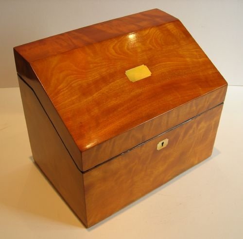 fabulous antique english satinwood stationery box by asprey london c1860