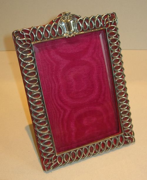 antique english sterling silver photograph frame 1895