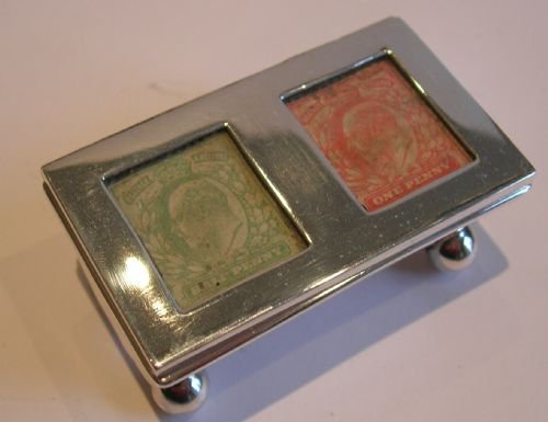 wonderful antique english sterling silver postage stamp box