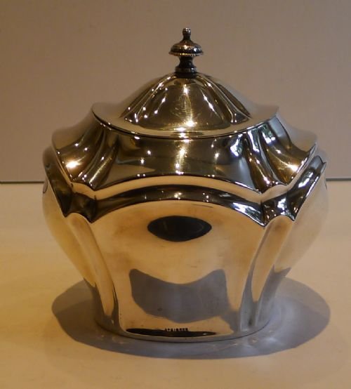 large antique english silver plated tea caddy by h dunsheath