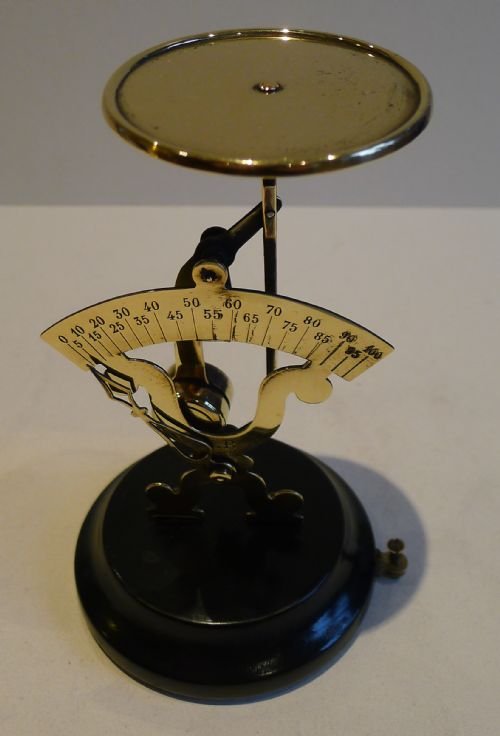 charming french letter or postal scale signed narcisse briais c1890