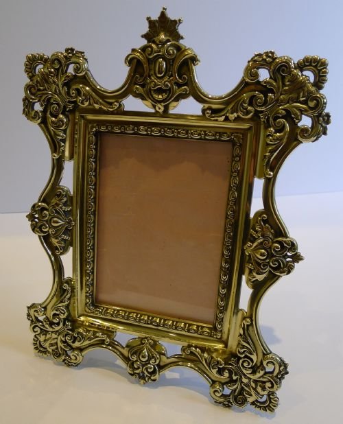 top quality heavy cast brass photograph frame english c1890