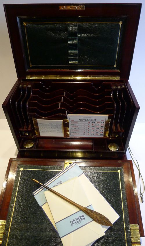 grand topnotch antique stationery cabinet writing box c1890 inlaid mahogany