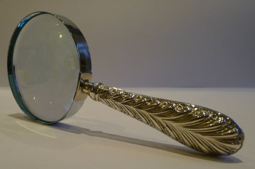 antique english sterling silver handled magnifying glass 1887 by william comyns