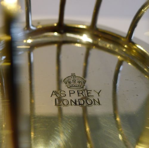 An Unusual Asprey & Co Heated Toast Rack with Hotplate and Burner