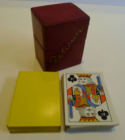 antique english playing card box patience solitaire by houghton gunn