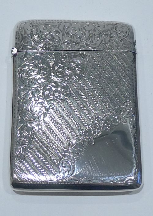 antique english sterling silver card case 1904 by joseph gloster