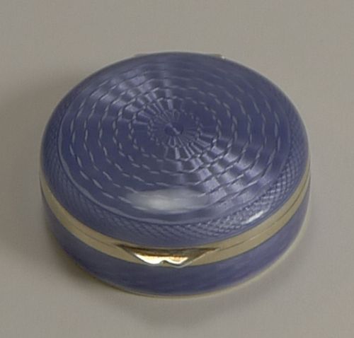 top quality sterling silver and guilloche enamel box 1925