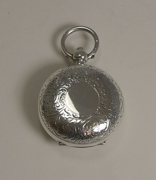 antique english sterling silver sovereign case 1901