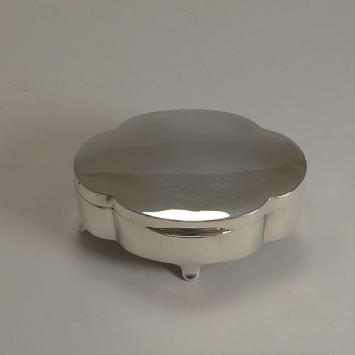 english sterling silver jewellery ring box 1920