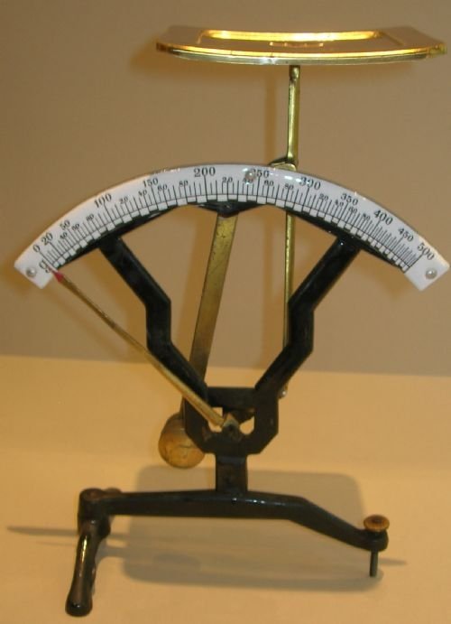 unusual french portable letter or postage scales