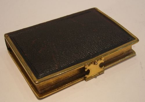 english victorian leather and brass bound common prayer book