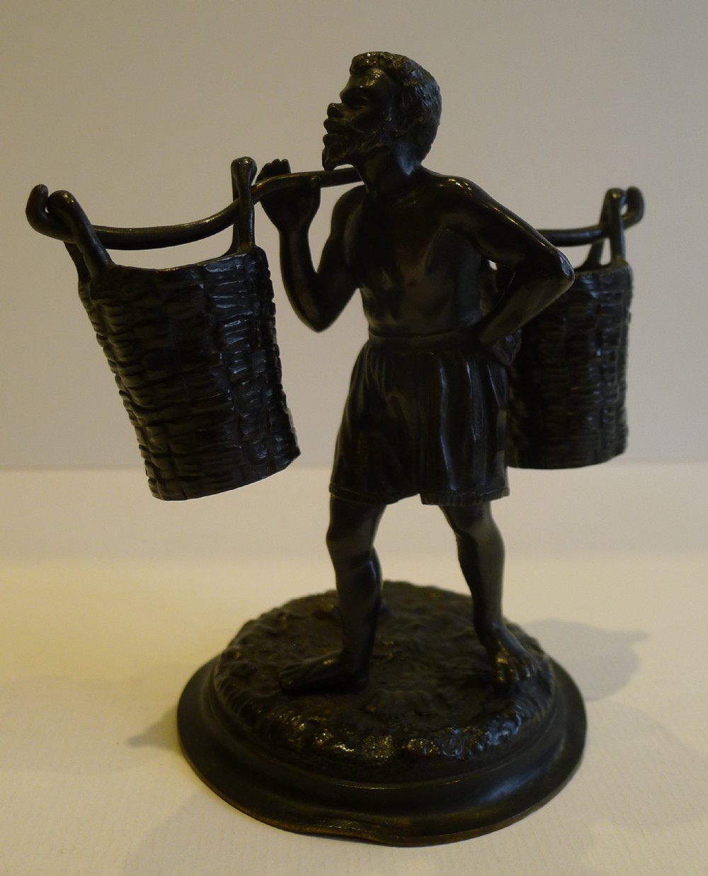 antique french bronze blackamoor figure table salts c1860