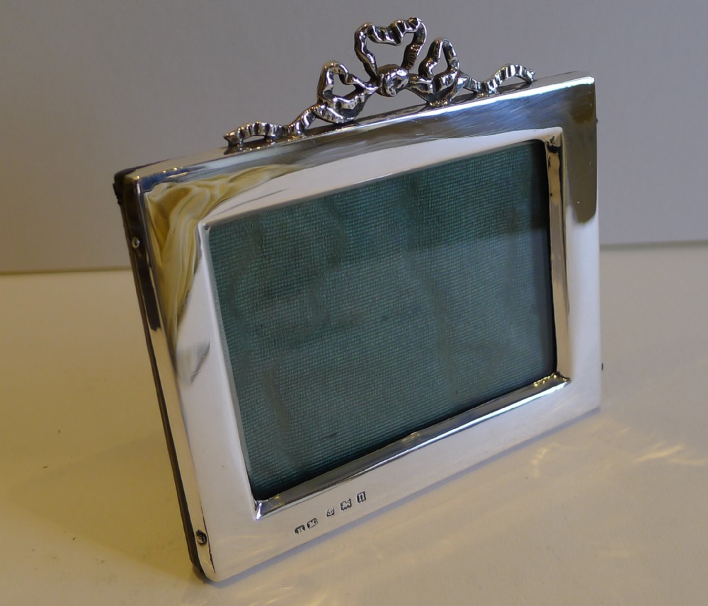 small antique english sterling silver photograph frame