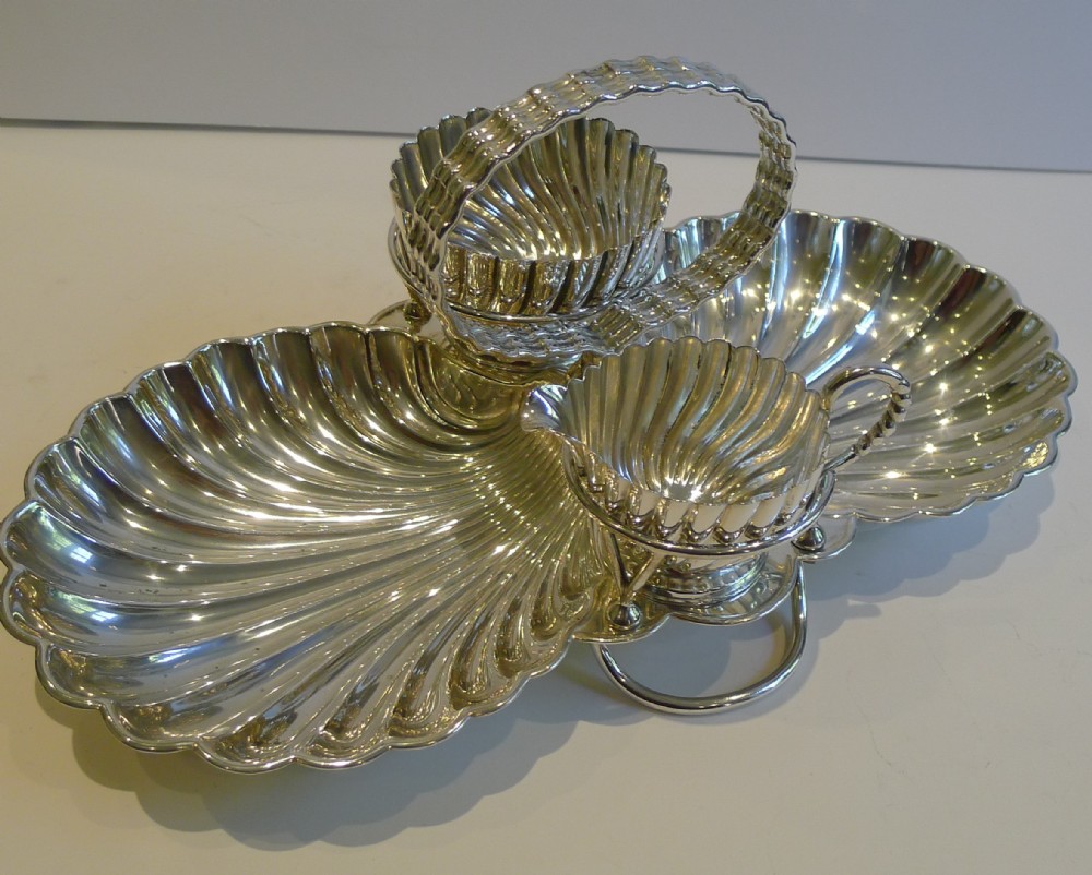 antique english silver plated strawberry set by hukin and heath c1890