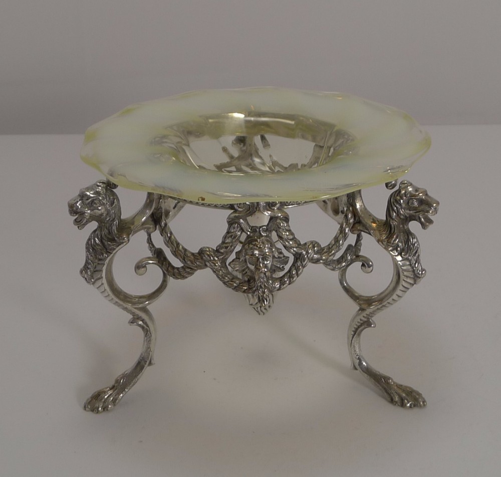 top quality james dixon silver plate and opaline glass centrepiece c1880