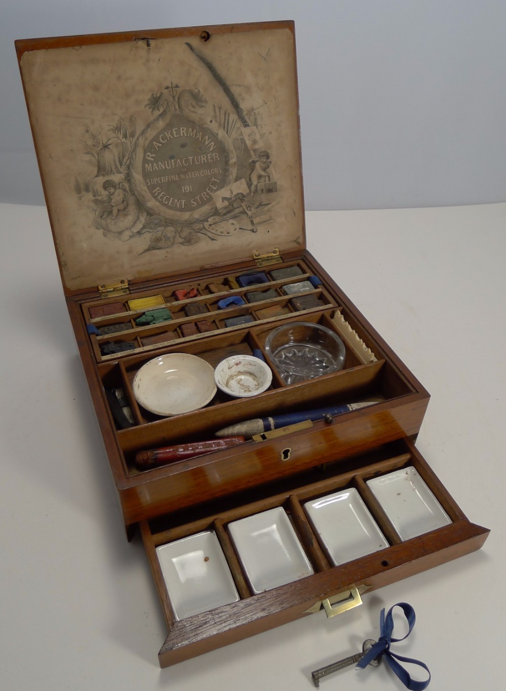 Ackermann antique watercolor paint box