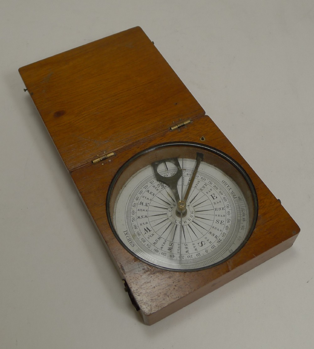 antique english cased clinometer compass by l casella london c1870