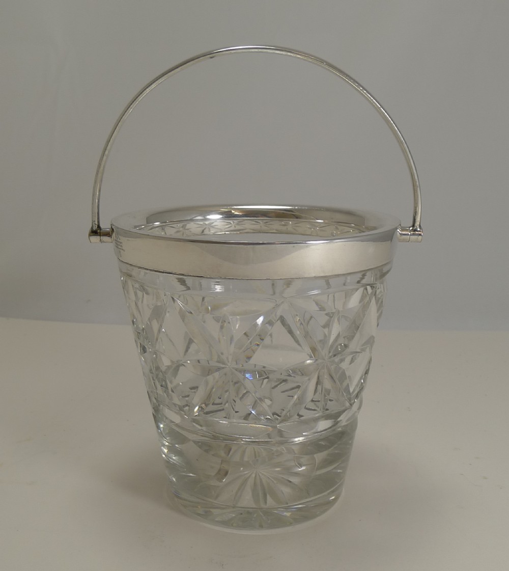 english cut crystal ice pail bucket by mappin and webb c1920