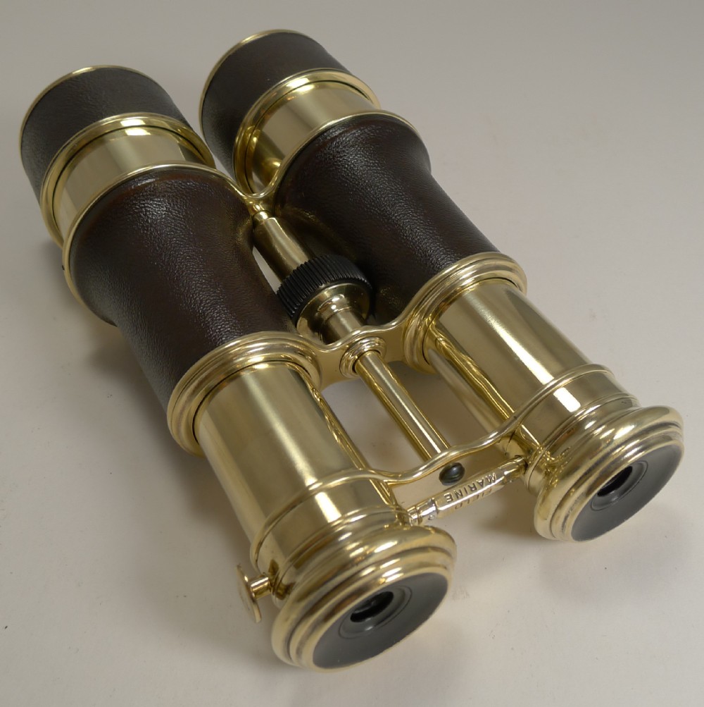 antique french lemaire paris triple optic binoculars marine theatre field c1900
