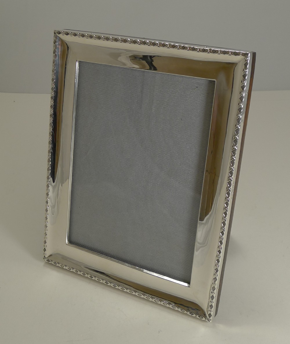 quality antique english sterling silver photograph frame by deakin and francis