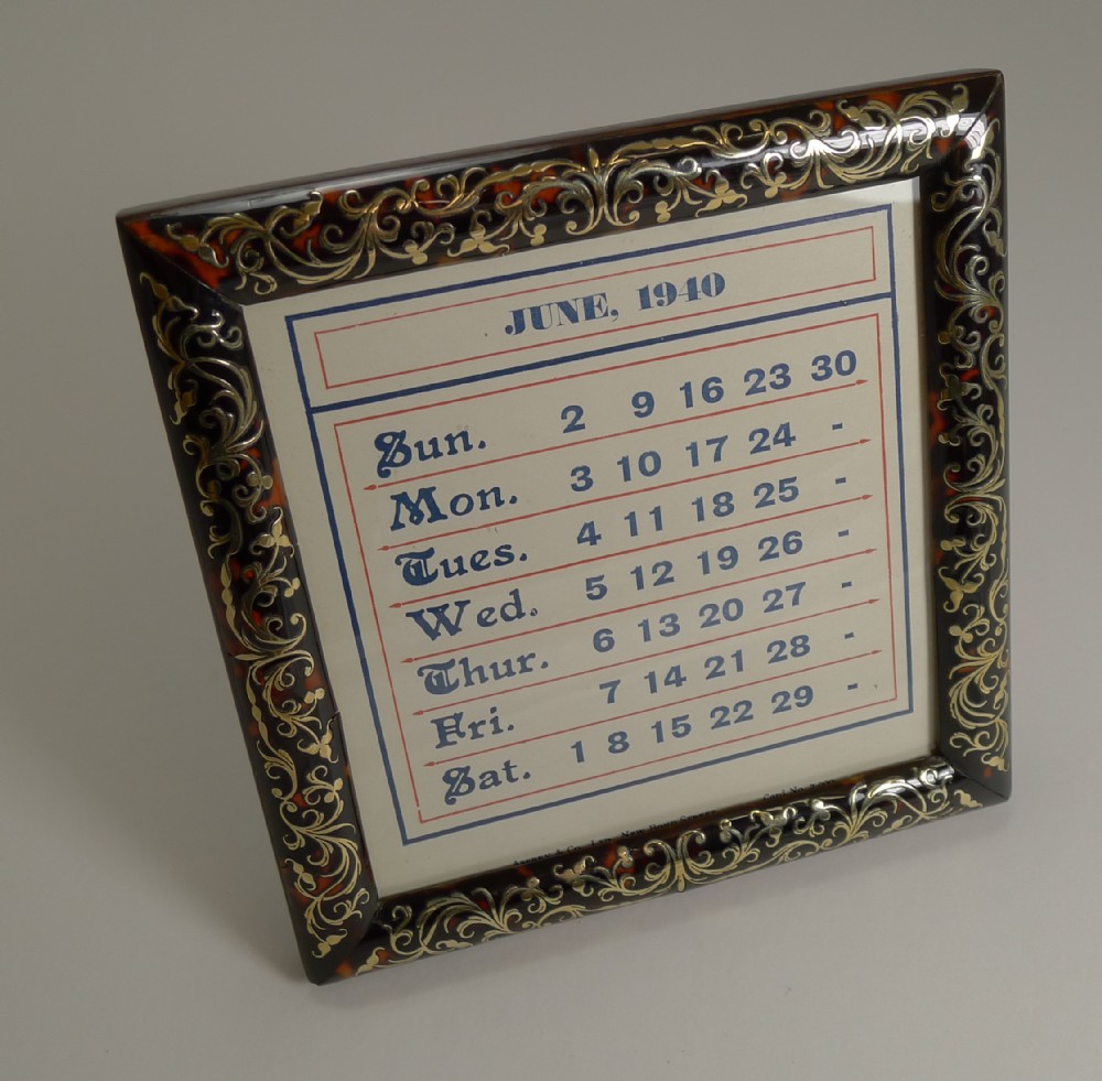 antique english boulle perpetual calendar by asprey london