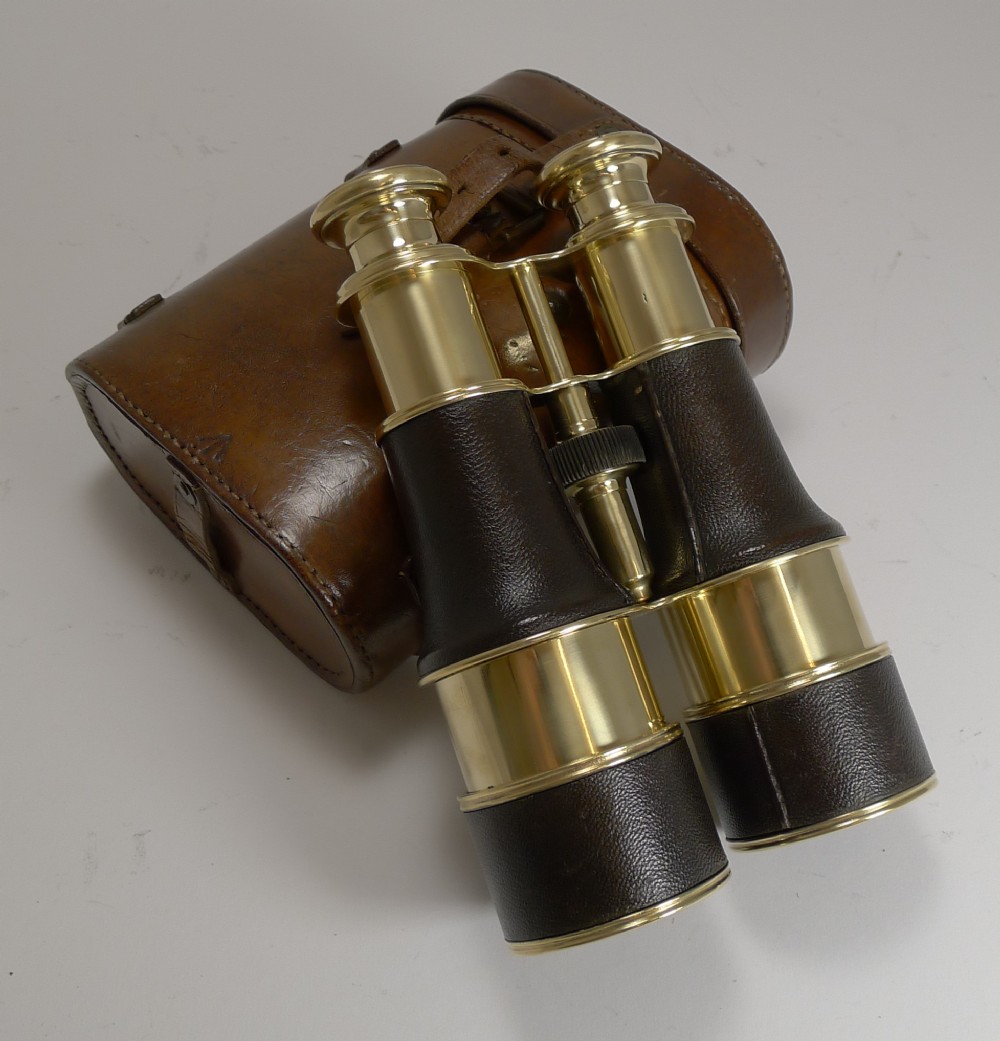 superb pair ww1 binoculars and case british officer's issue c19161917