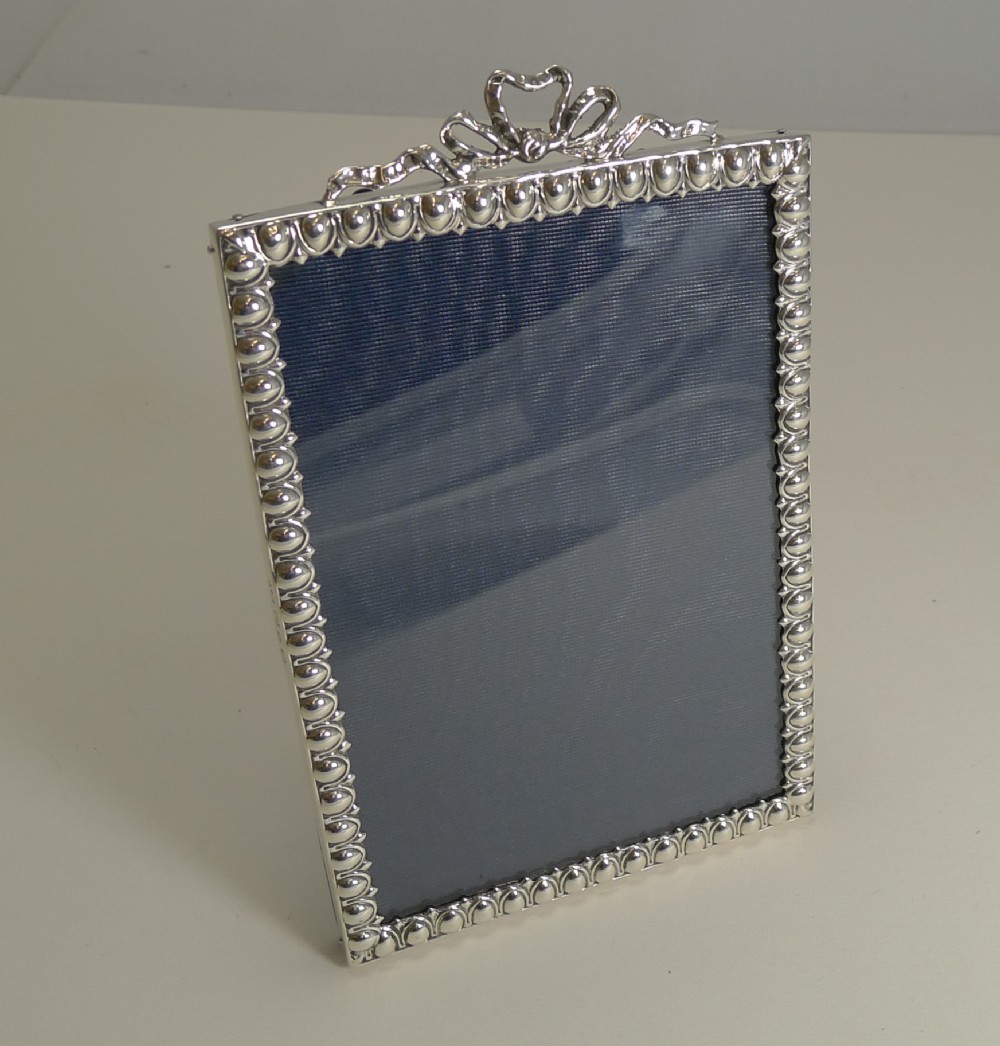 antique english sterling silver photograph frame 1899