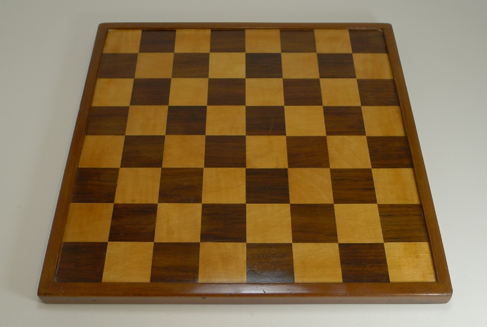 antique english chess board c1900
