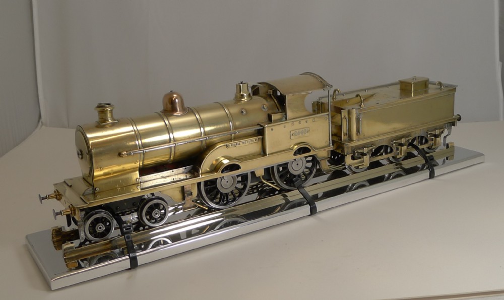 fine george fifth model locomotive and tender on stand by w h tunnicliffe