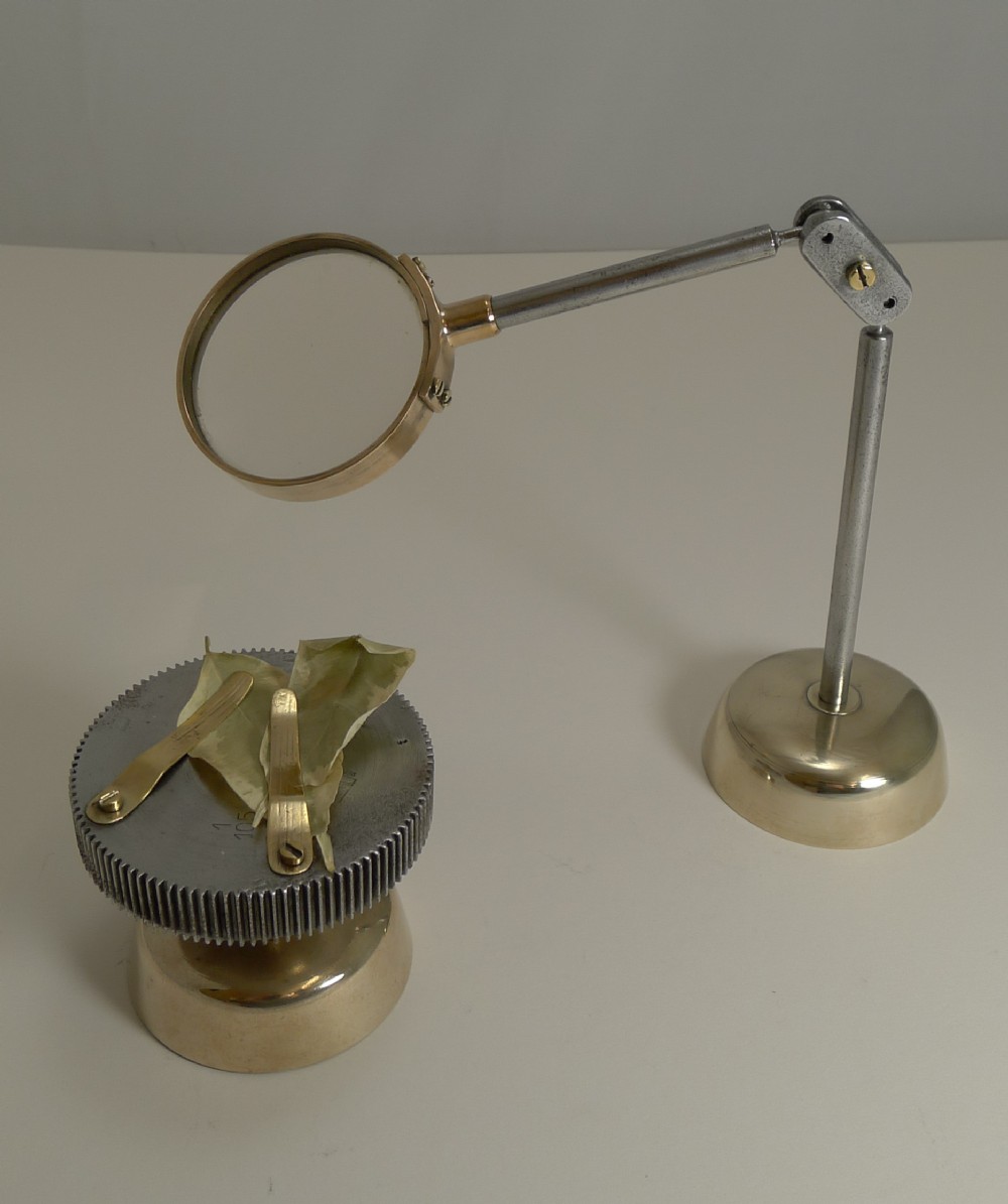 unusual antique french specimen magnifying set c1900