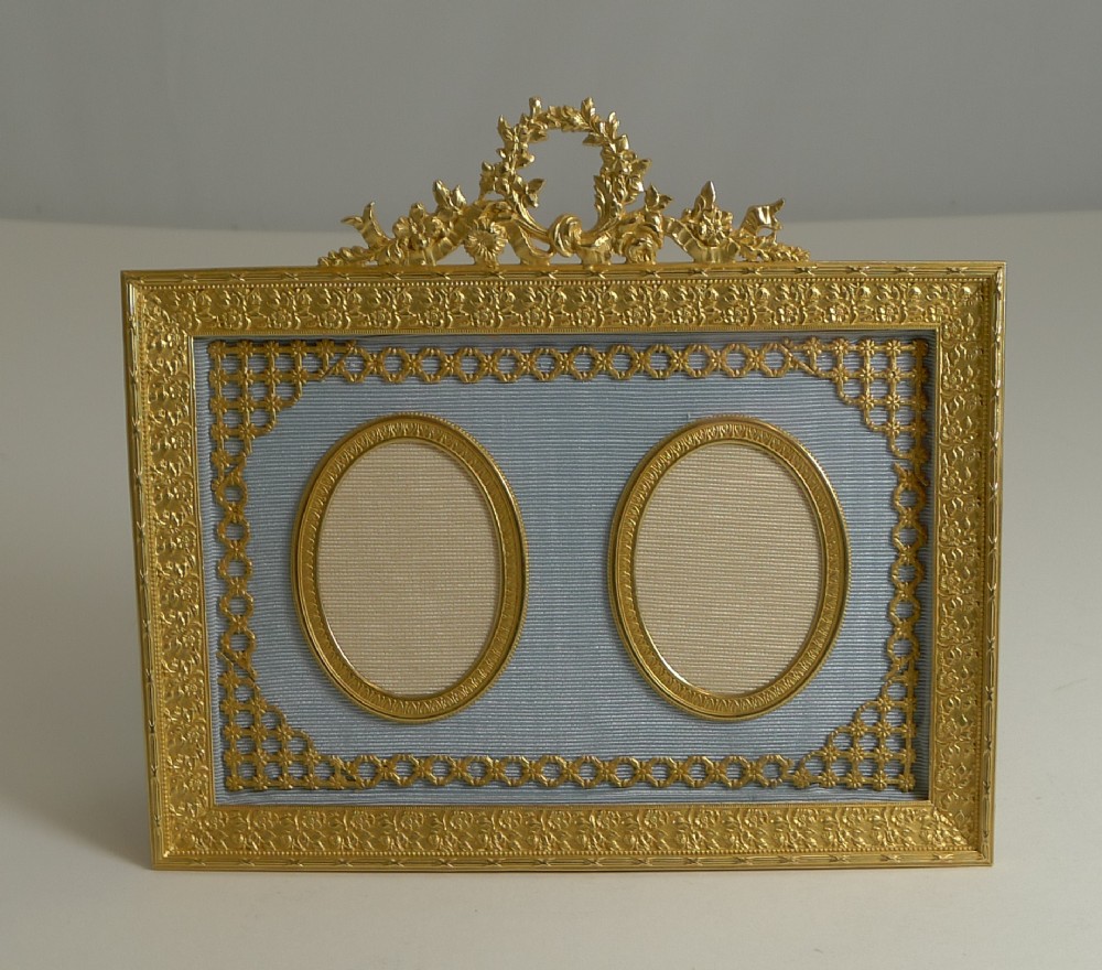 antique french gilded bronze photograph frame c1900
