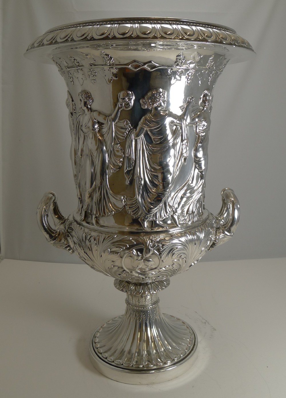 magnificent antique english oversized wine champagne cooler or bucket 19 12