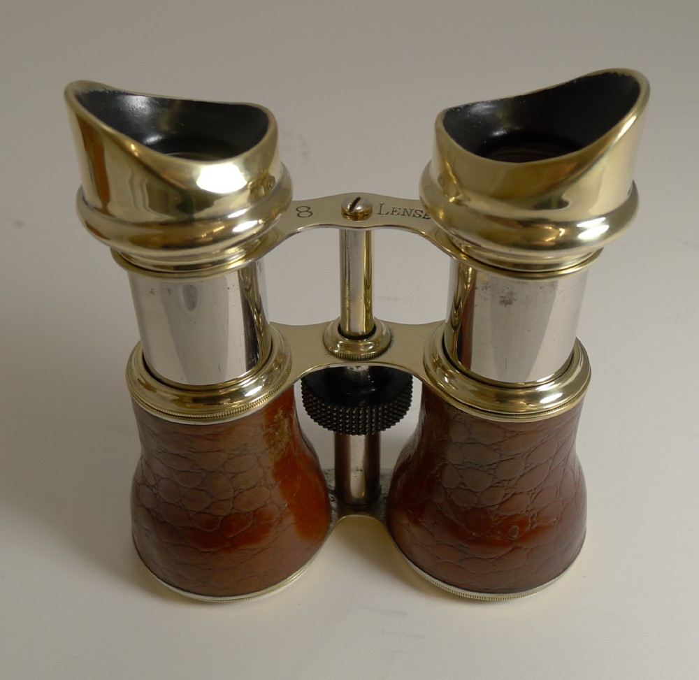 unusual pair antique english binoculars c1900