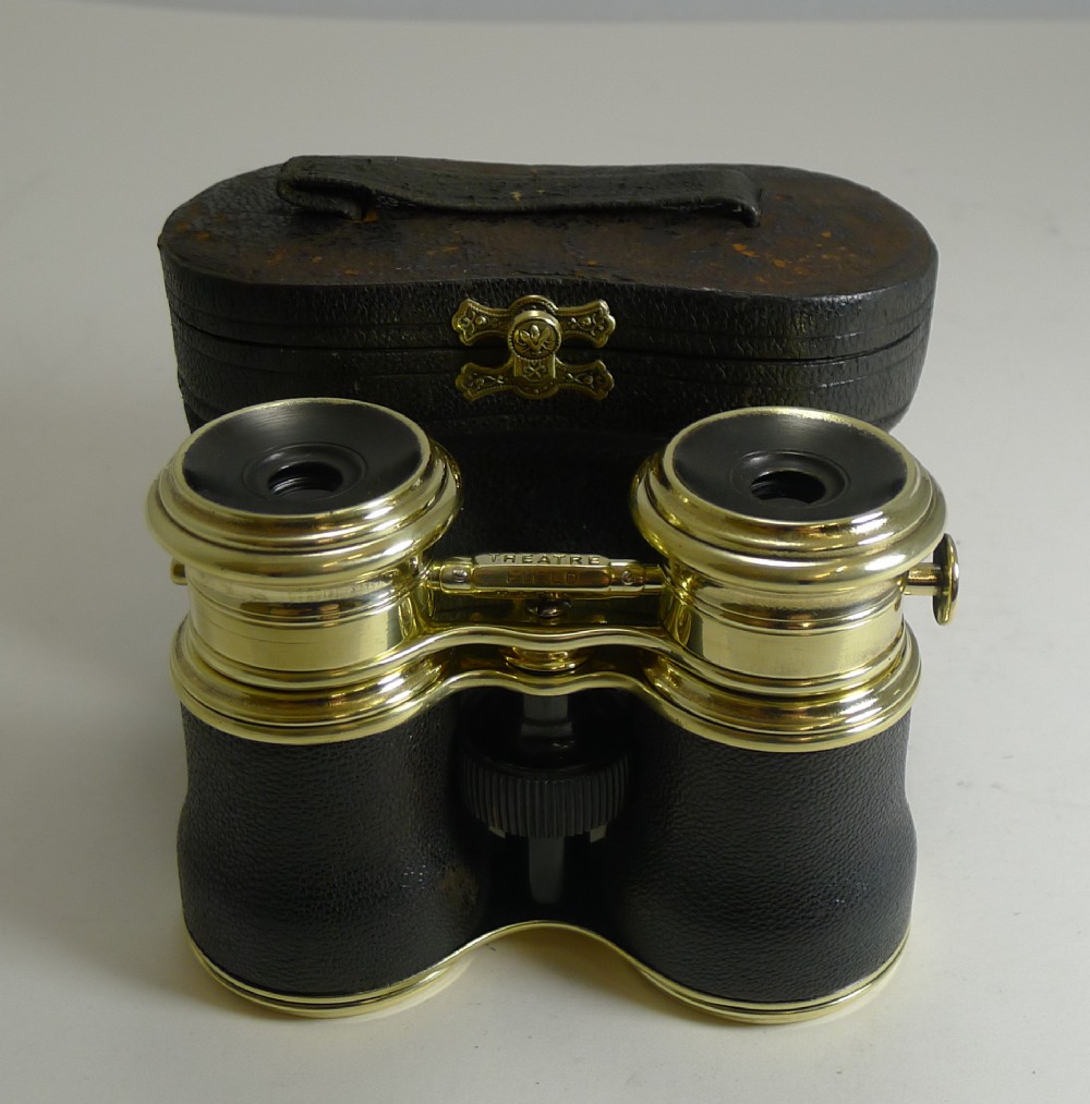 antique french made triple optic binoculars marine theatre field c1900 by lemaire paris