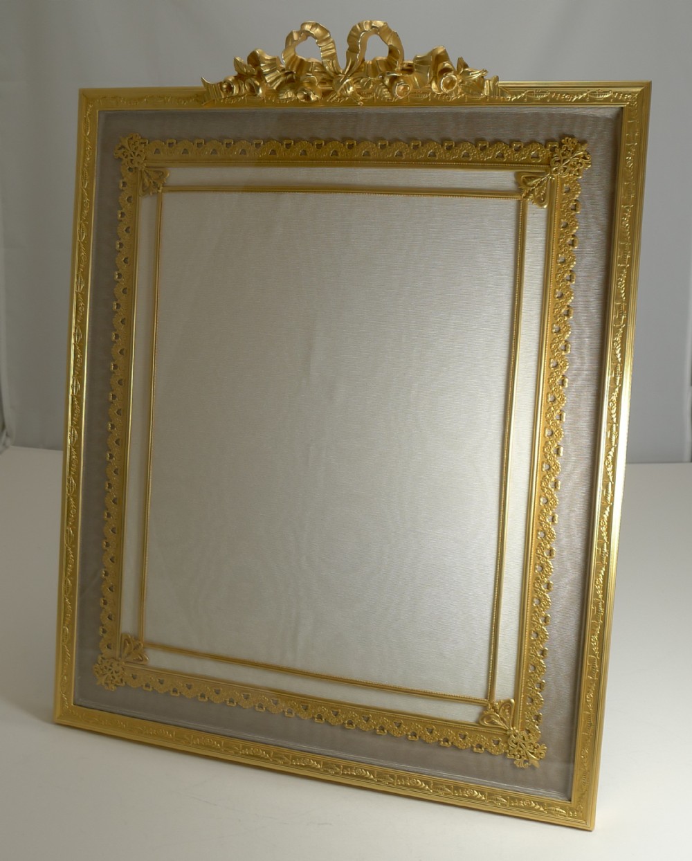 grandest antique french gilded bronze photograph picture frame c1900