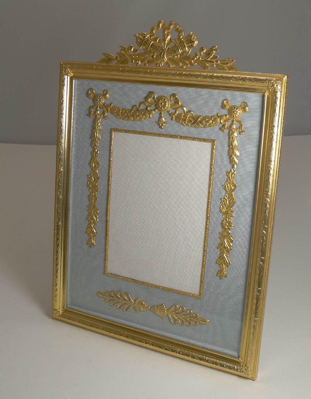 large antique french gilded bronze photograph picture frame c1900