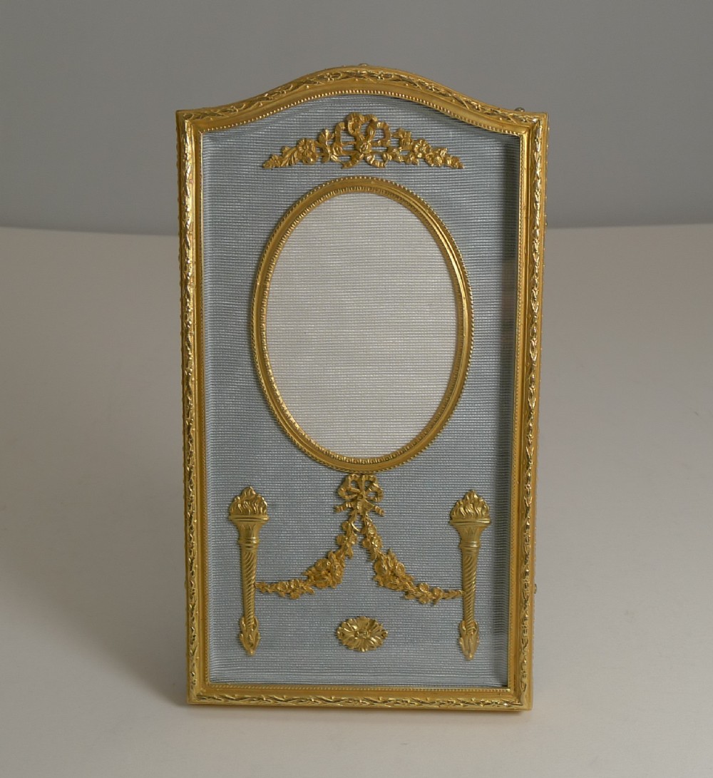 french gilded bronze photograph picture frame c1900