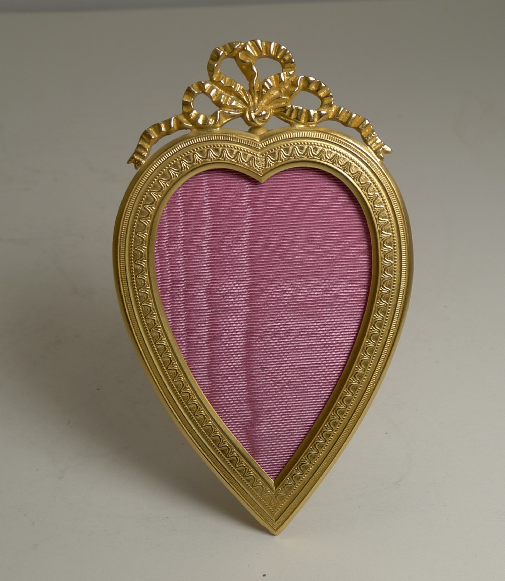antique french heart shaped picture photograph frame c1900