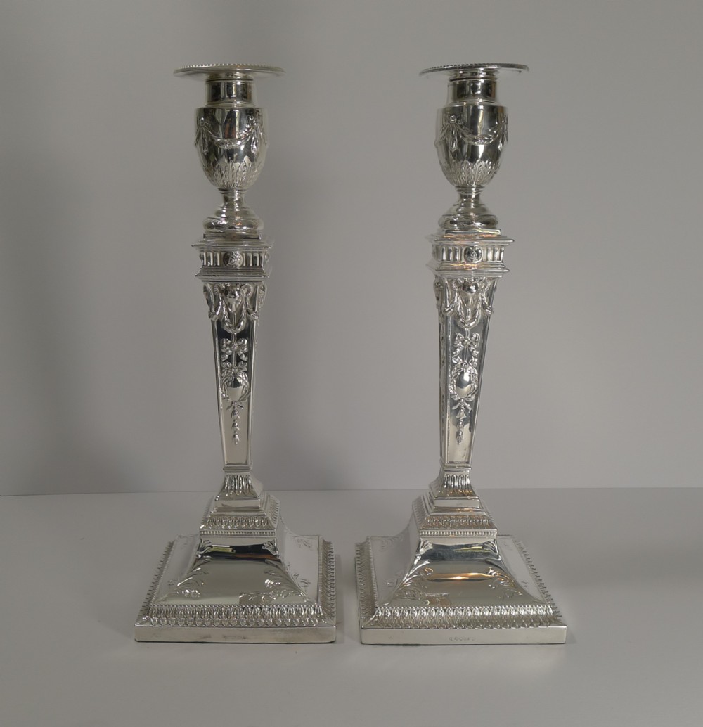 antique english silver plated candlesticks c1870 rams heads
