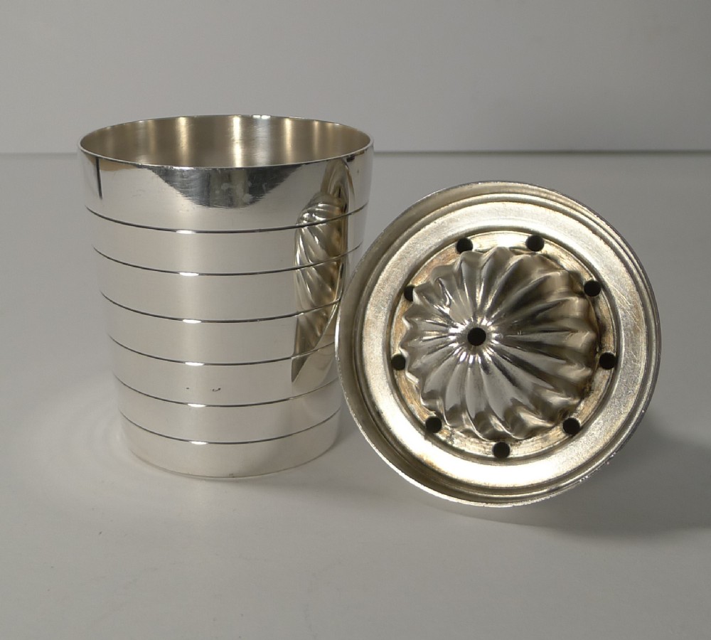 rare french individual cocktail shaker with integral lemon squeezer vulcain