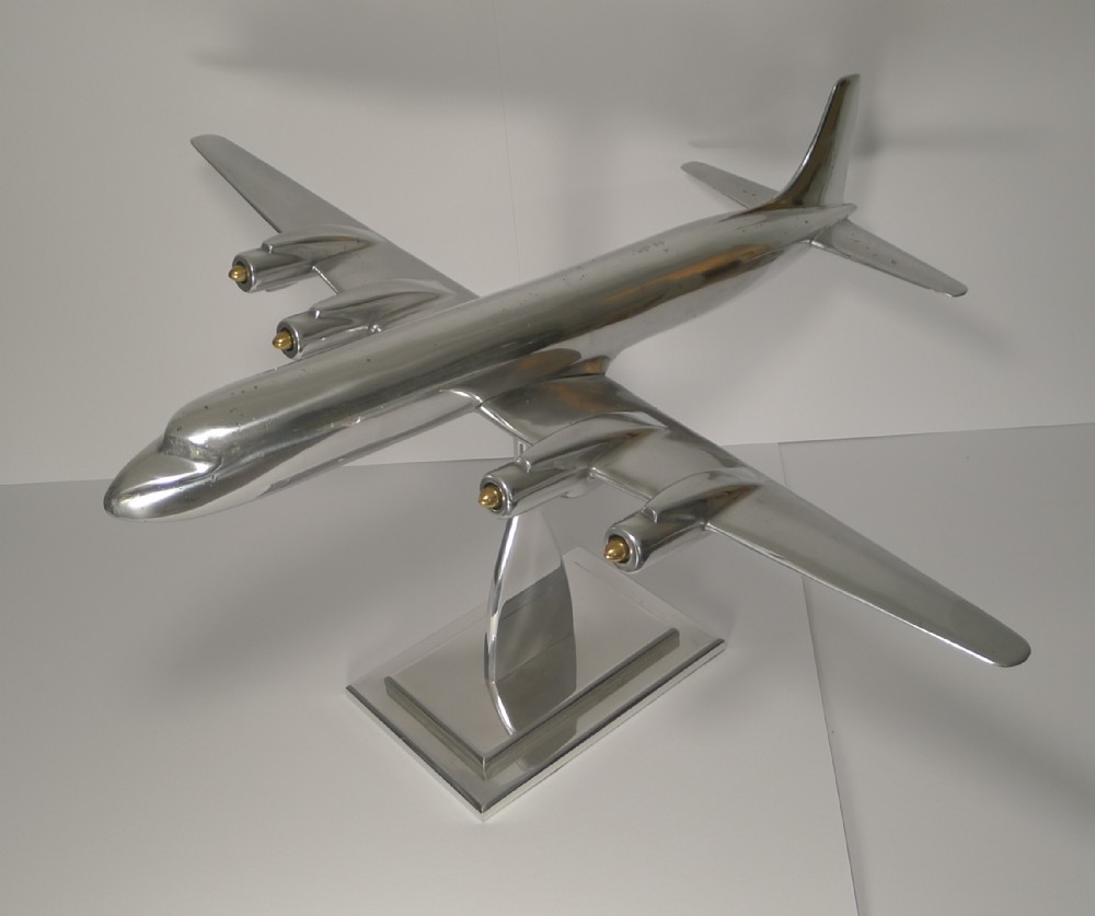large aluminium douglas dc7 model airplane c1953