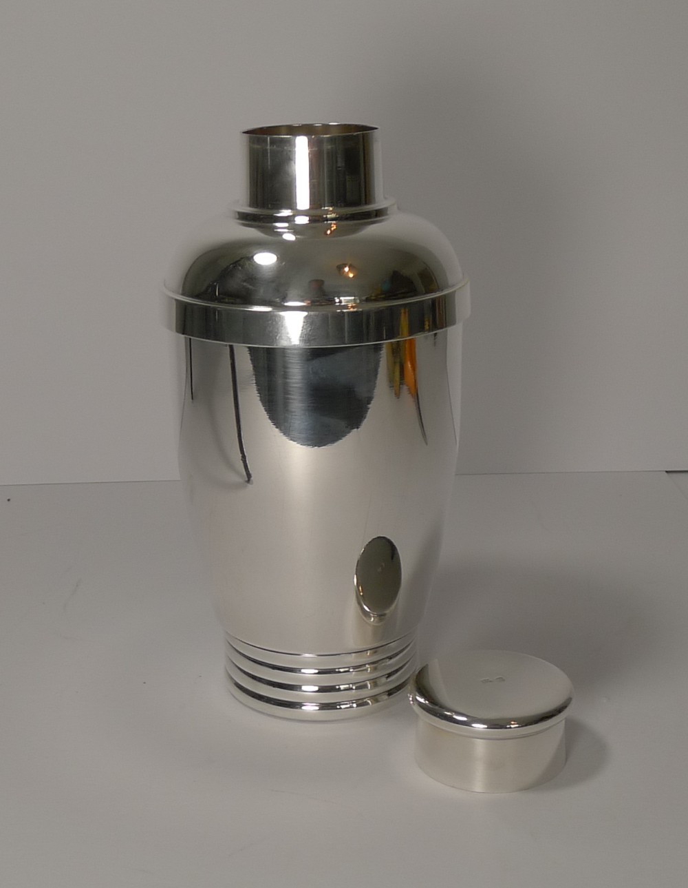 vintage french art deco silver plated cocktail shaker c1930