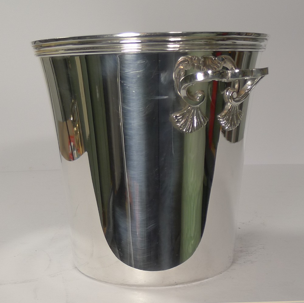 vintage french silver plated champagne bucket wine cooler