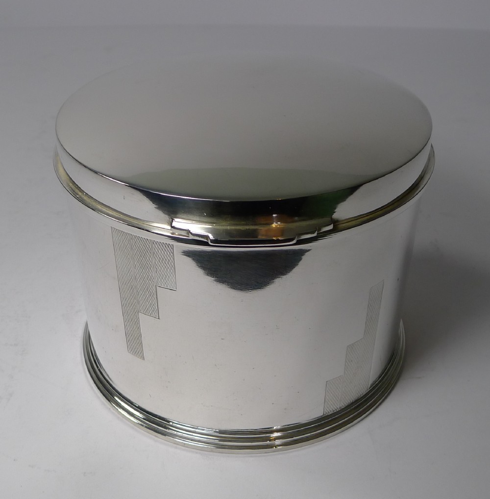 art deco silver plated biscuit box by mappin and webb c1925