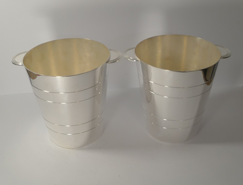 fabulous pair of elkington silver plated wine coolers champagne buckets