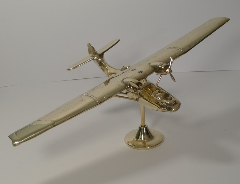 world war 2 raf catalina aircraft model in brass c1941