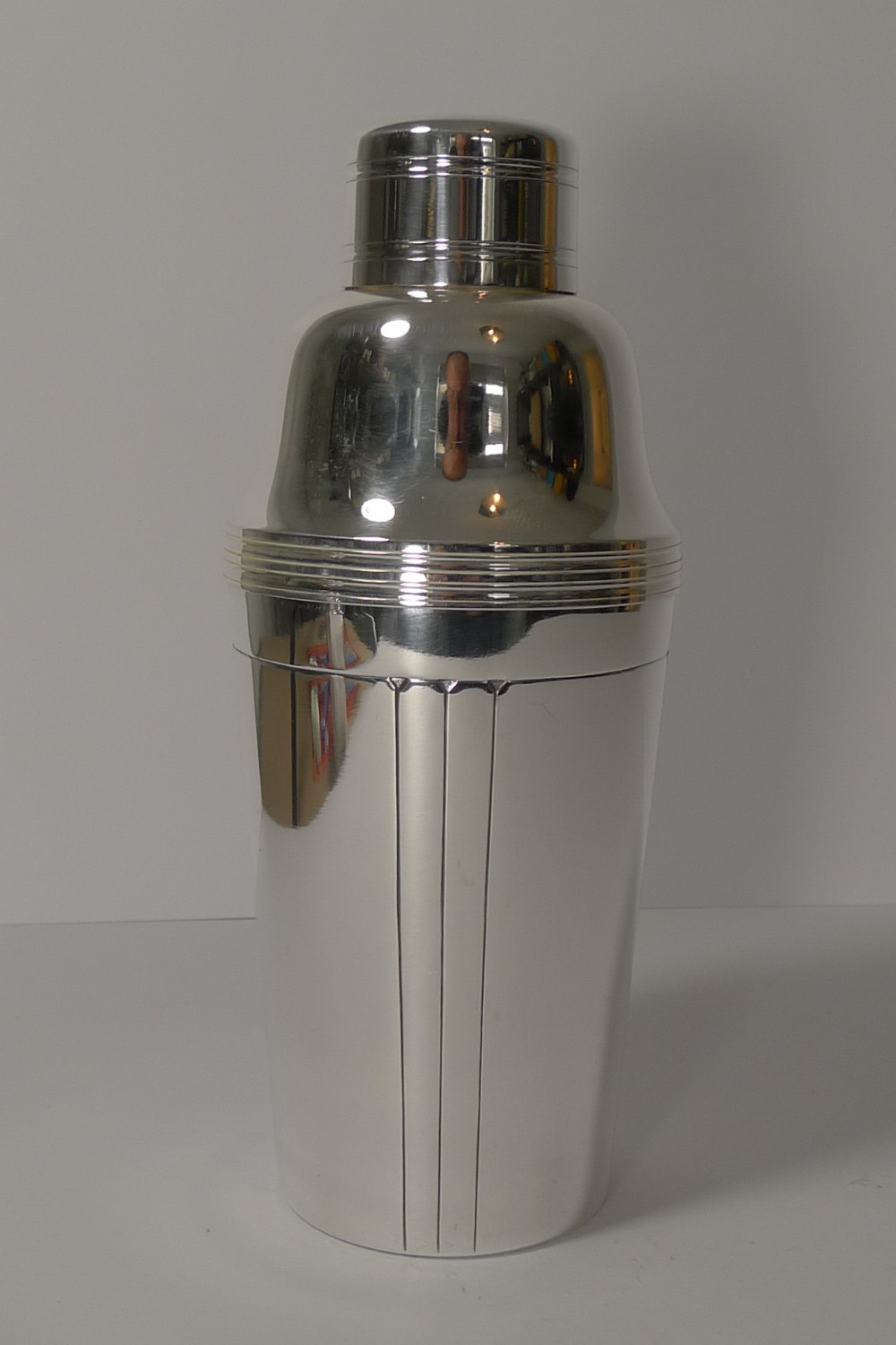 french art deco silver plated cocktail shaker circa 1930 by orbrille paris